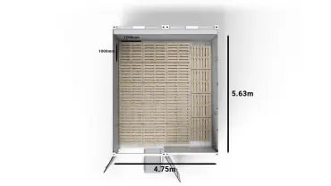 19 UK Pallets in a 2-bay 20ft Arctic SuperStore